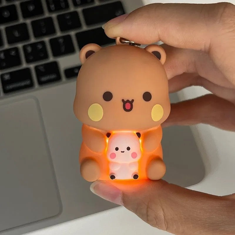 Bubu & Dudu Keychain -Says"I LOVE YOU" Lights Up 布布一二发光钥匙圈声音玩具挂件