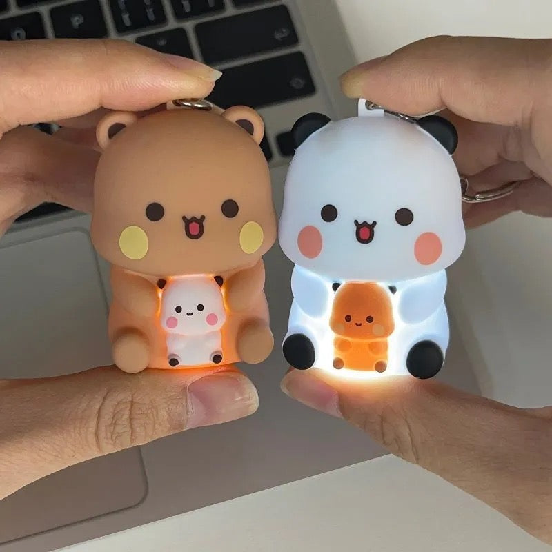 Bubu & Dudu Keychain -Says"I LOVE YOU" Lights Up 布布一二发光钥匙圈声音玩具挂件