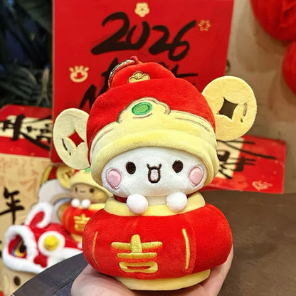 Handmade Bubu Dudu Lunar New Year 10cm Plush Keychain