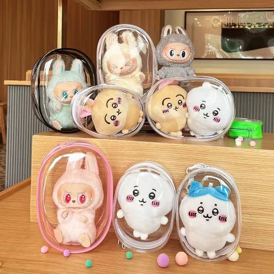 10cm15cm20cm娃外出遛娃包pvc透明收纳防尘挂包  PVC Storage Bag