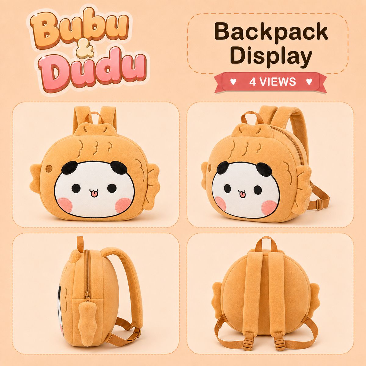 Bubu Cute Fish Plush Backpack