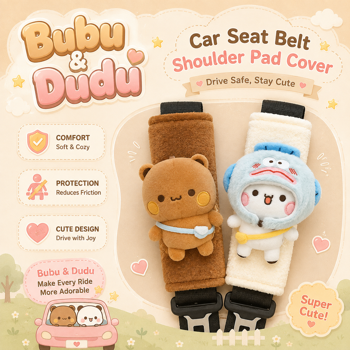 Bubu Dudu Car Seat Belt Shoulder Pad Cover
