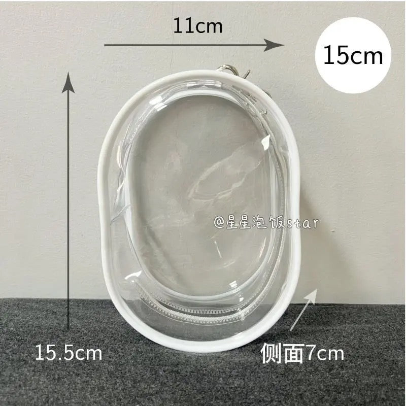 10cm15cm20cm娃外出遛娃包pvc透明收纳防尘挂包  PVC Storage Bag