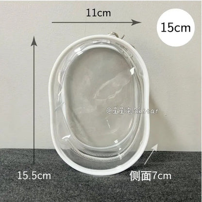 10cm／15cm／20cm PVC 娃娃外出透明收納防塵掛包