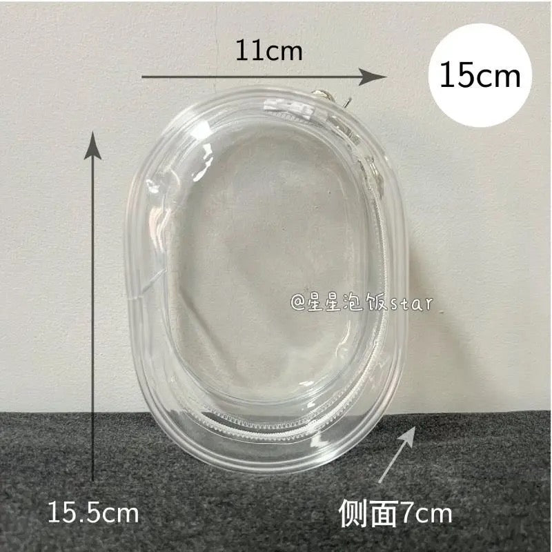 10cm15cm20cm娃外出遛娃包pvc透明收纳防尘挂包  PVC Storage Bag