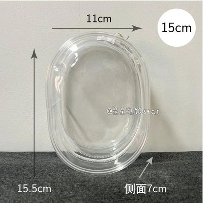 10cm／15cm／20cm PVC 娃娃外出透明收納防塵掛包
