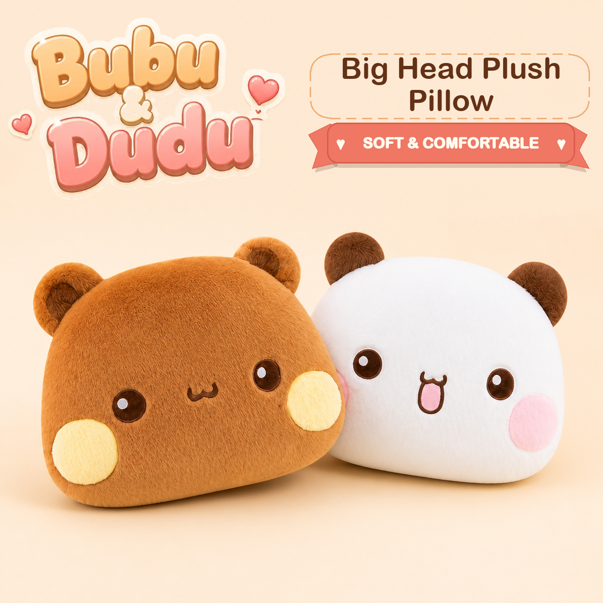 Bubu & Dudu Big Head Plush Pillow product photo