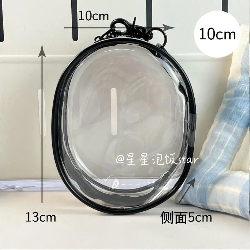 10cm15cm20cm娃外出遛娃包pvc透明收纳防尘挂包  PVC Storage Bag