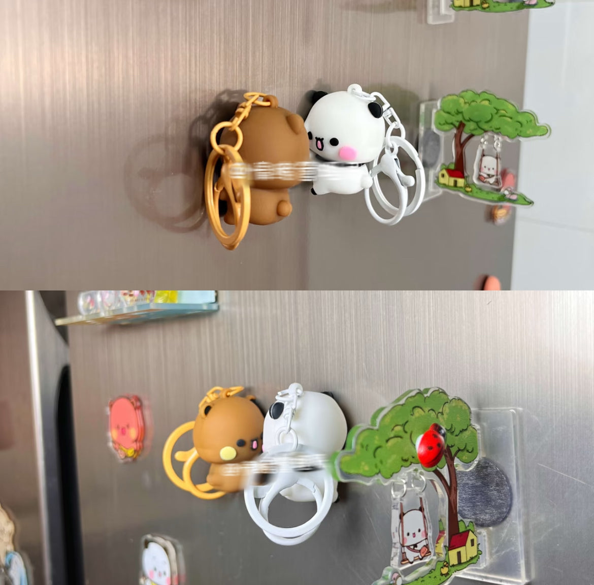 布布一二迷你磁吸贴贴钥匙扣Bubu Dudu Mini Magnetic Keychain