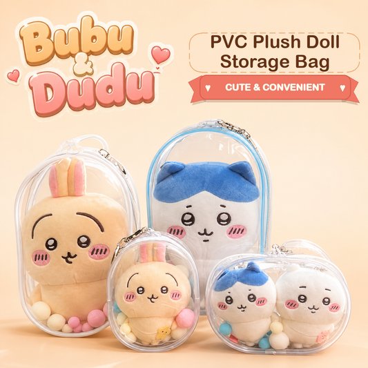 10cm／15cm／20cm PVC 娃娃外出透明收納防塵掛包