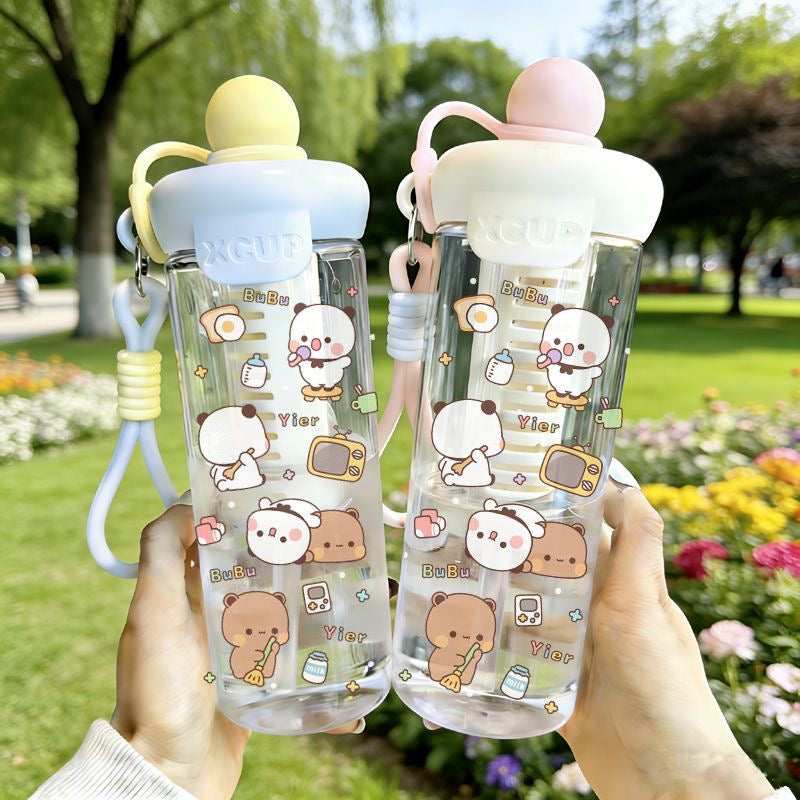 一二布布600毫升吸管隔水水杯Bubu Dudu 600ml Water Cup