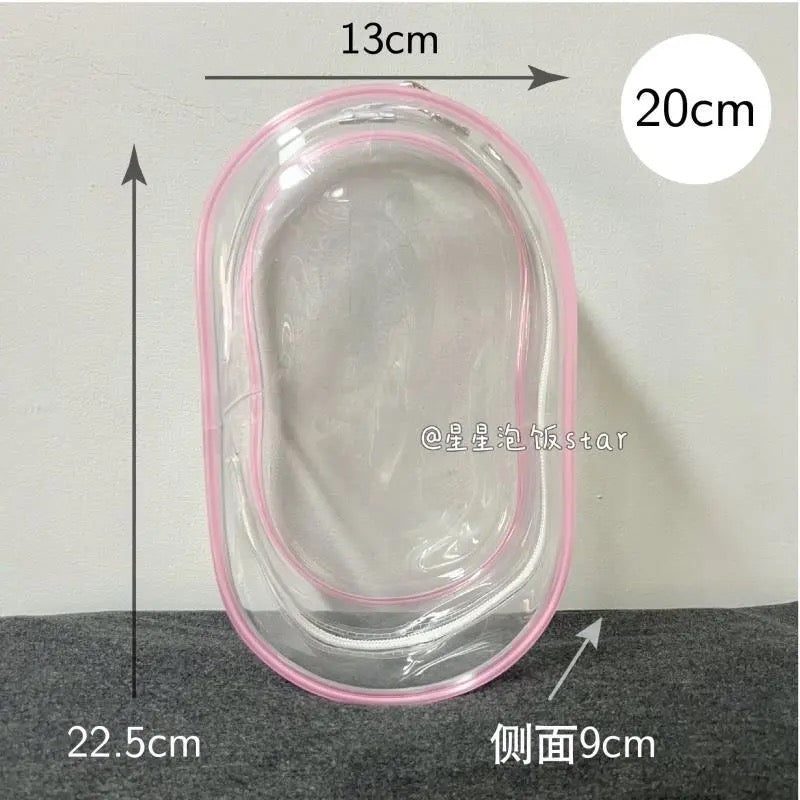 10cm15cm20cm娃外出遛娃包pvc透明收纳防尘挂包  PVC Storage Bag