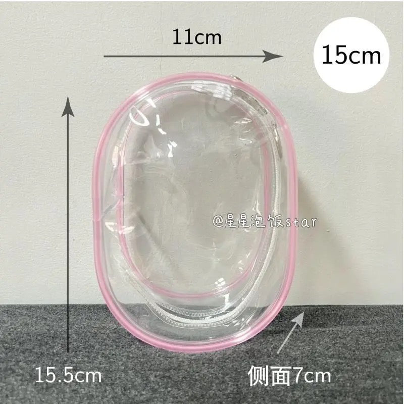 10cm15cm20cm娃外出遛娃包pvc透明收纳防尘挂包  PVC Storage Bag