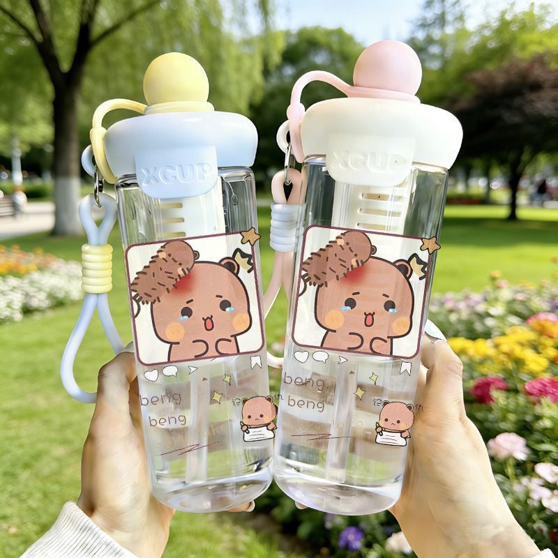 一二布布600毫升吸管隔水水杯Bubu Dudu 600ml Water Cup