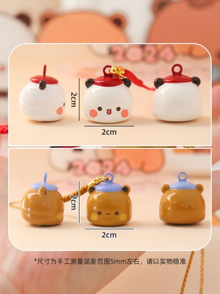 一二布布可爱铃铛挂招财挂链Bubu& Dudu Lucky Bell Keychain Charm