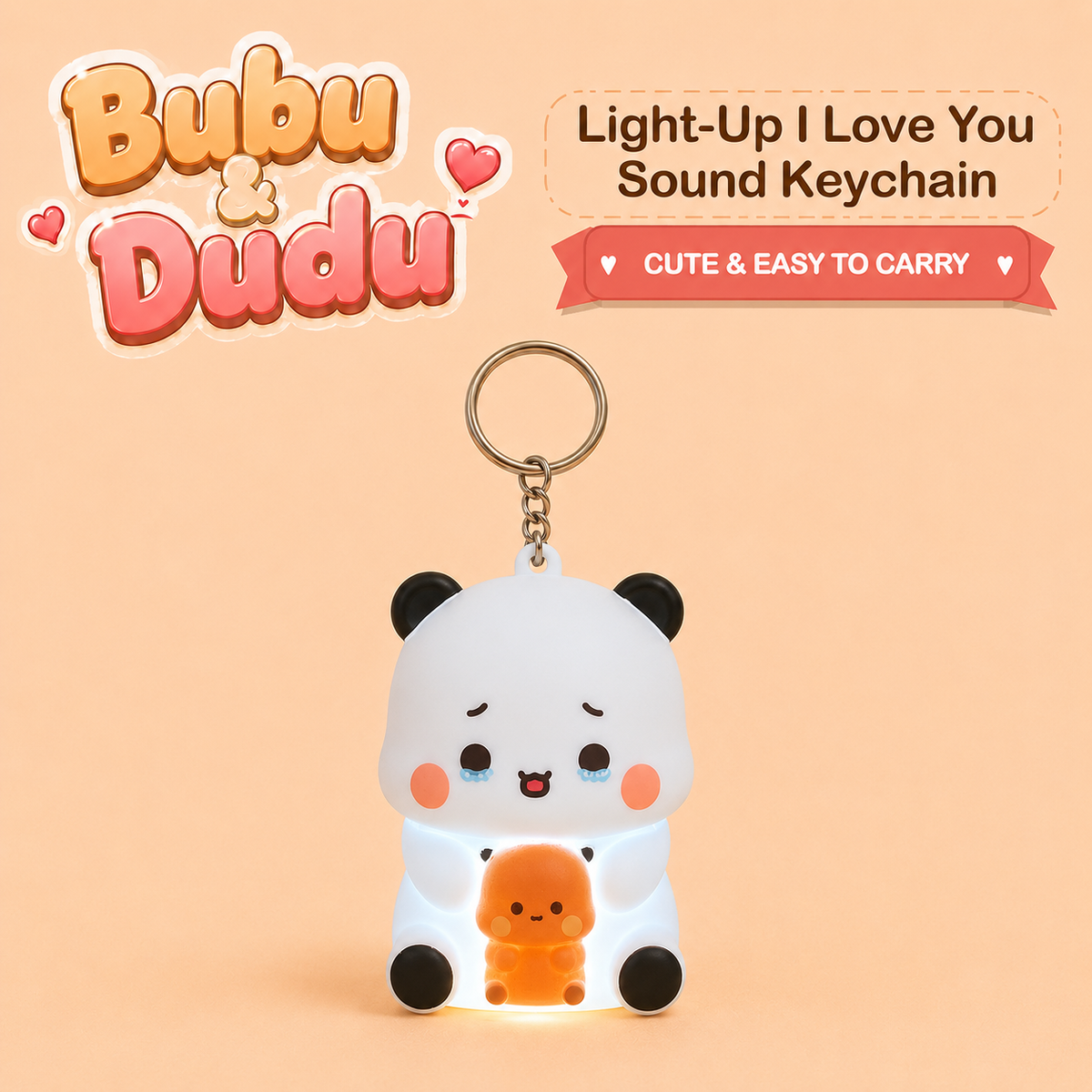 Bubu & Dudu Light-Up “I Love You” Sound Keychain detail image 5