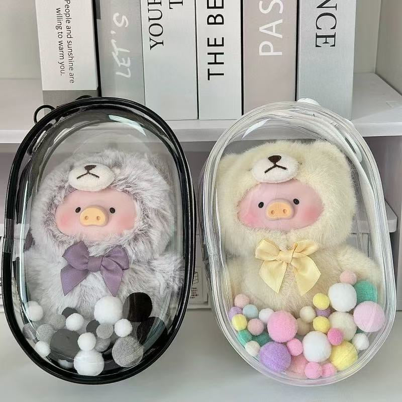 10cm15cm20cm娃外出遛娃包pvc透明收纳防尘挂包  PVC Storage Bag