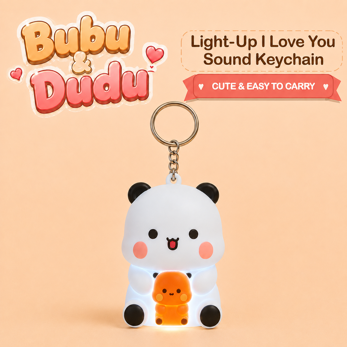 Bubu & Dudu Light-Up “I Love You” Sound Keychain detail image 7