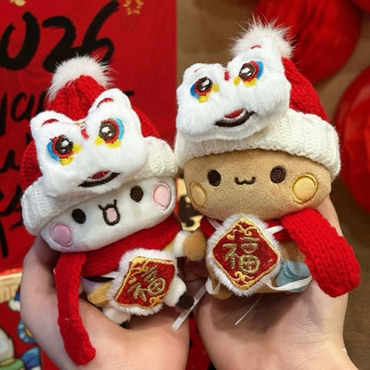 Handmade Bubu Dudu Lunar New Year 10cm Plush Keychain