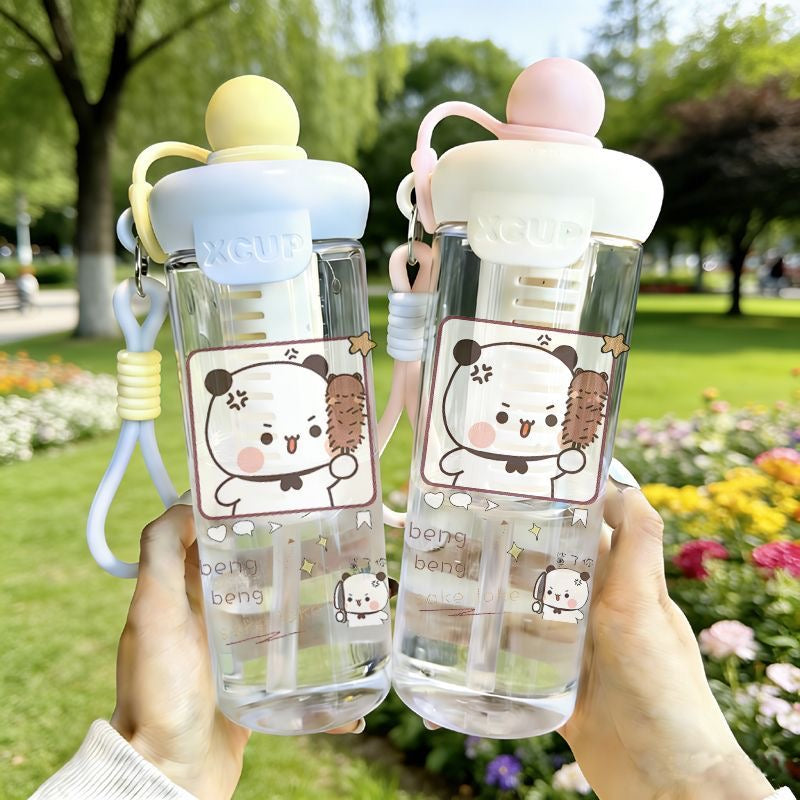 一二布布600毫升吸管隔水水杯Bubu Dudu 600ml Water Cup