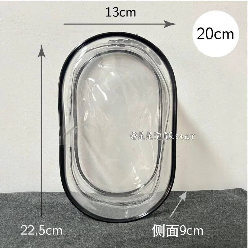 10cm15cm20cm娃外出遛娃包pvc透明收纳防尘挂包  PVC Storage Bag