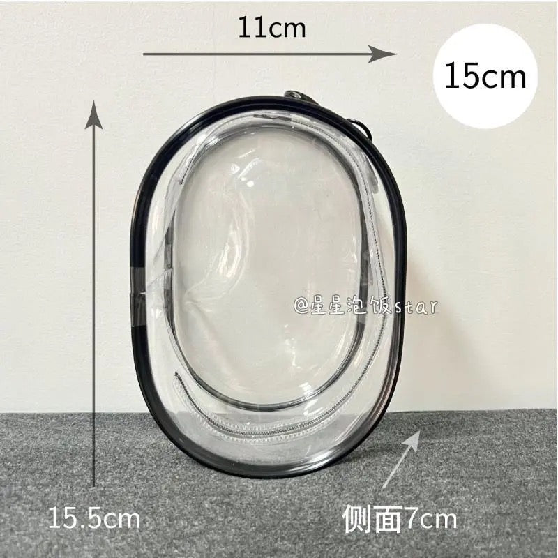 10cm15cm20cm娃外出遛娃包pvc透明收纳防尘挂包  PVC Storage Bag