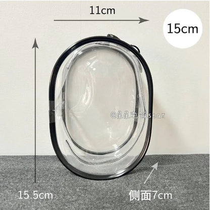 10cm／15cm／20cm PVC 娃娃外出透明收納防塵掛包