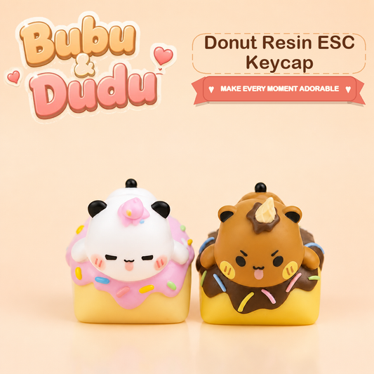 Bubu Dudu donut resin ESC keycap two-style cover