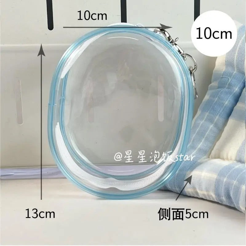 10cm15cm20cm娃外出遛娃包pvc透明收纳防尘挂包  PVC Storage Bag