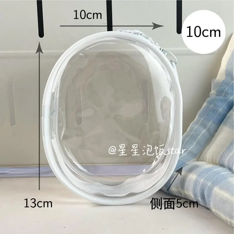 10cm15cm20cm娃外出遛娃包pvc透明收纳防尘挂包  PVC Storage Bag