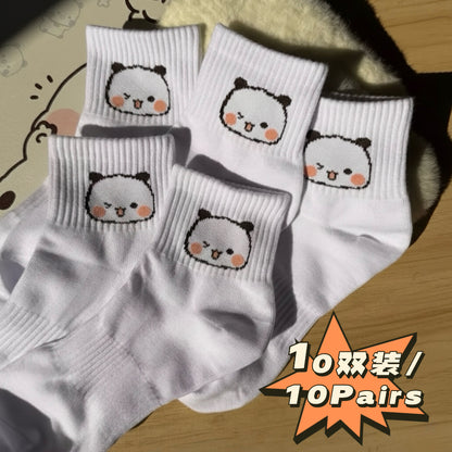 Bubu Dudu Unisex Mid-Calf Cotton Socks