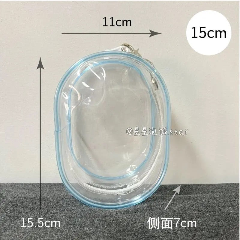 10cm15cm20cm娃外出遛娃包pvc透明收纳防尘挂包  PVC Storage Bag