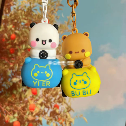 一二布布小车钥匙扣挂件可滑动 Bubu Dudu Car Keychain Movables