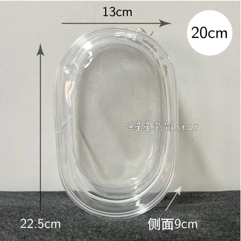 10cm15cm20cm娃外出遛娃包pvc透明收纳防尘挂包  PVC Storage Bag