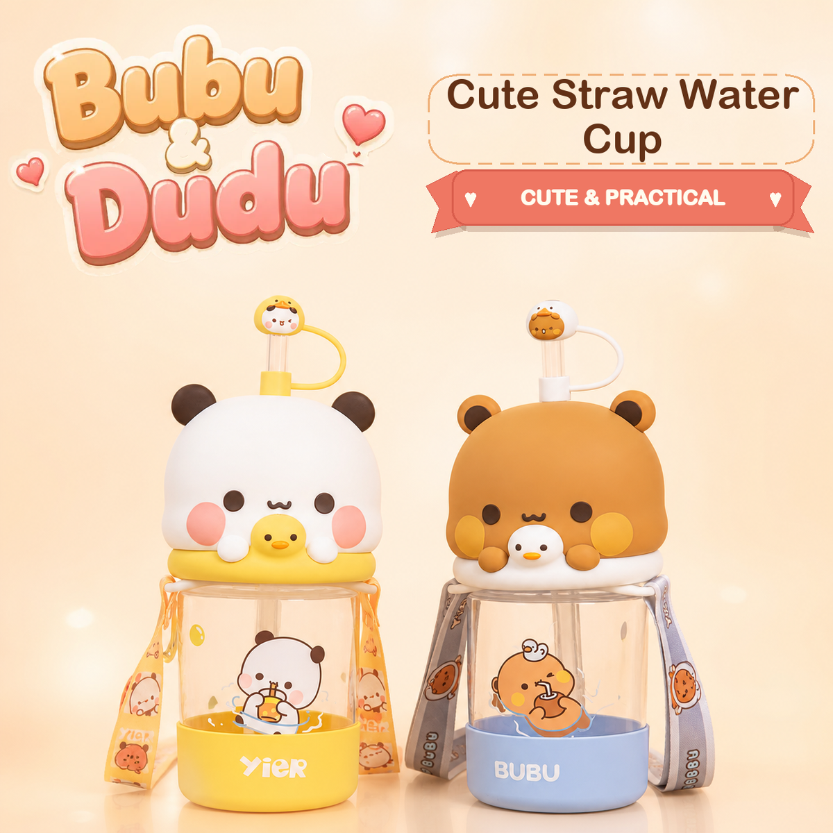 Bubu Dudu Cute Straw Water Cup product photo