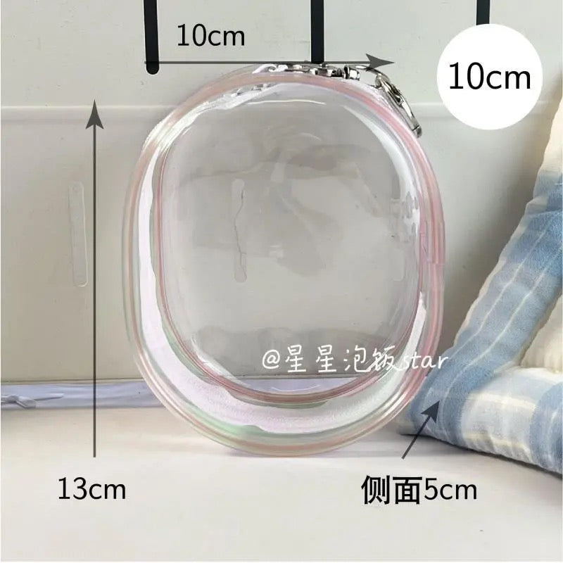 10cm15cm20cm娃外出遛娃包pvc透明收纳防尘挂包  PVC Storage Bag