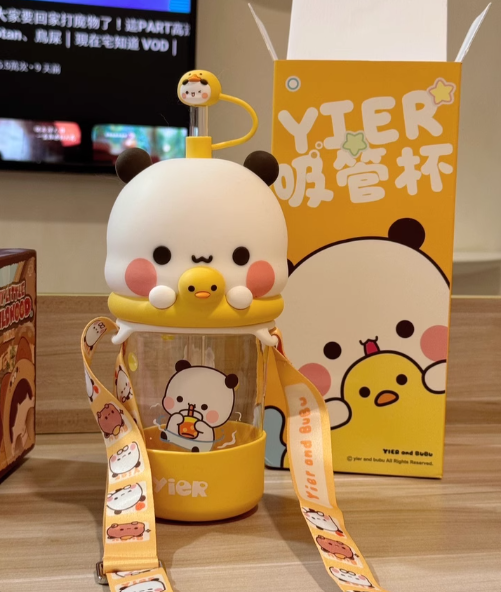 一二布布可爱大头吸管水杯 Bubu Dudu Cute Straw Water Cup