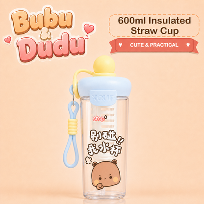 Bubu Dudu 600ml Insulated Straw Cup Design B Blue option image