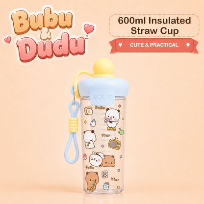 Bubu Dudu 600ml Insulated Straw Cup Design C Blue option image
