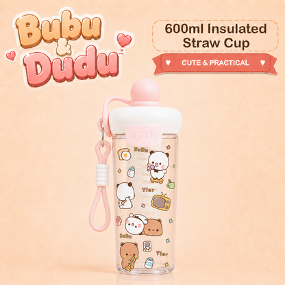 Bubu Dudu 600ml Insulated Straw Cup Design C Pink option image