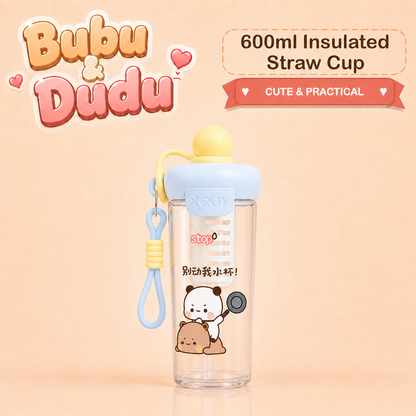 Bubu Dudu 600ml Insulated Straw Cup Design D Blue option image