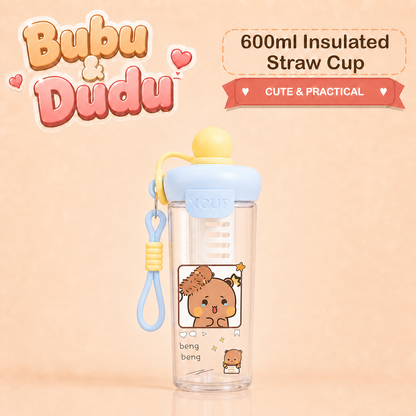 Bubu Dudu 600ml Insulated Straw Cup Design F Blue option image