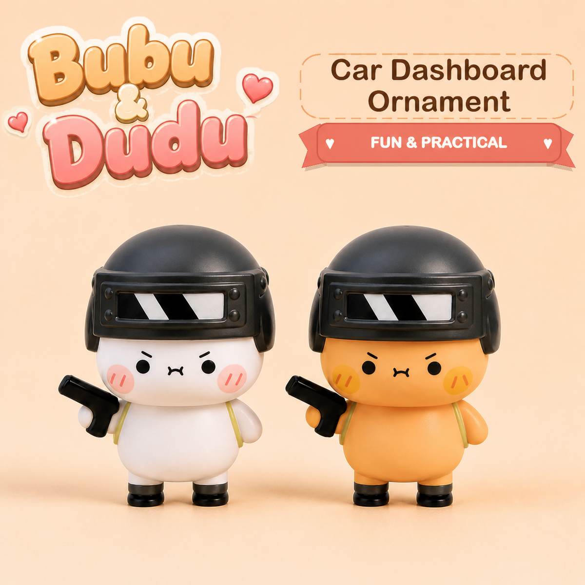 Bubu Dudu Car Dashboard Ornament - Angry one pair