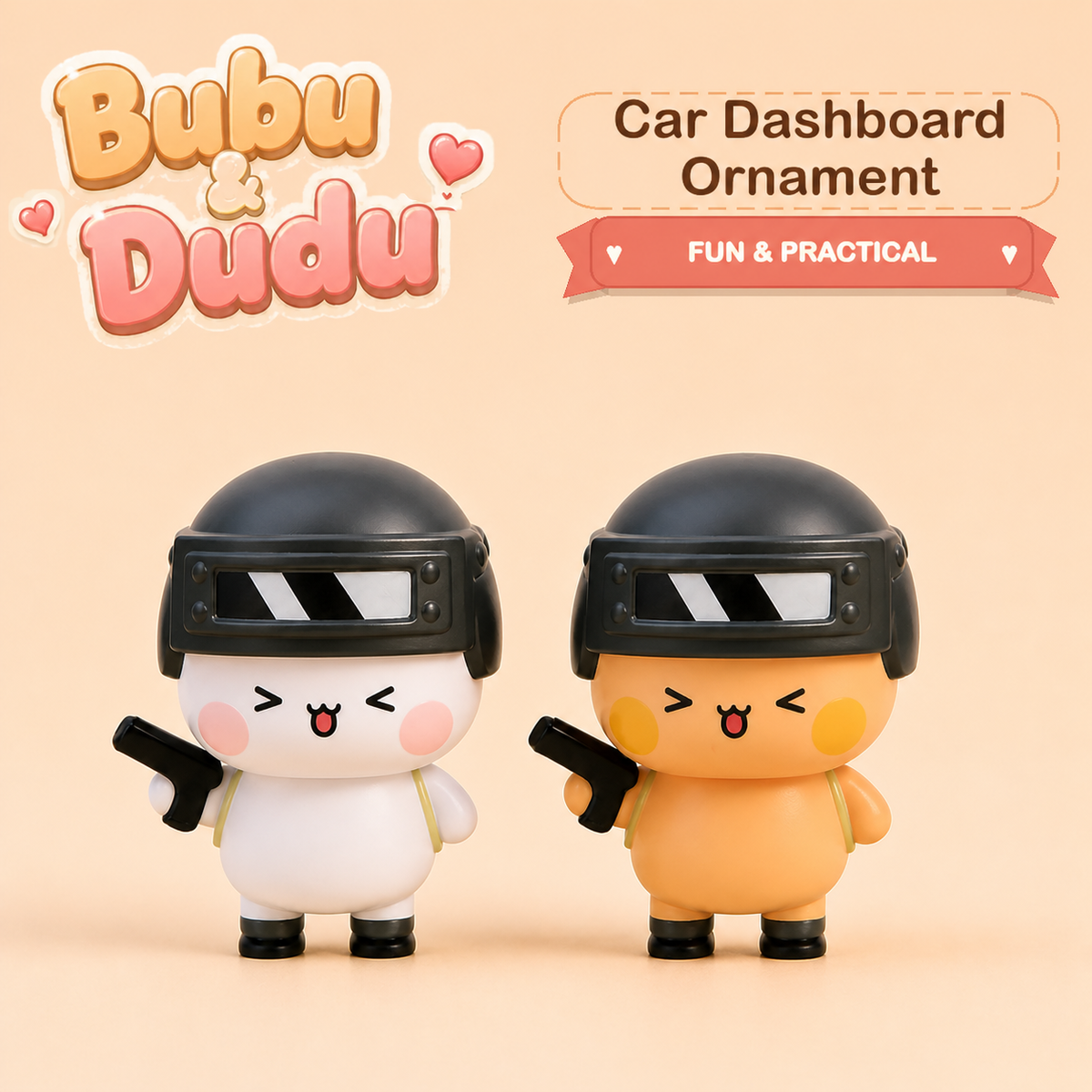 Bubu Dudu Car Dashboard Ornament - Happy one pair