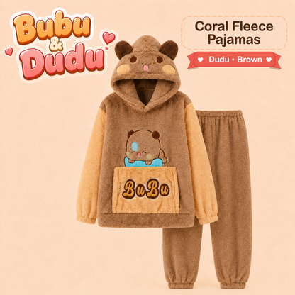 Bubu & Dudu Coral Fleece Couple Pajamas