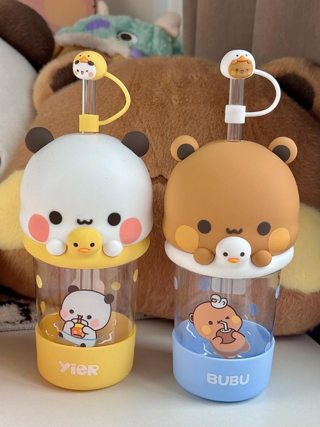 一二布布可爱大头吸管水杯 Bubu Dudu Cute Straw Water Cup