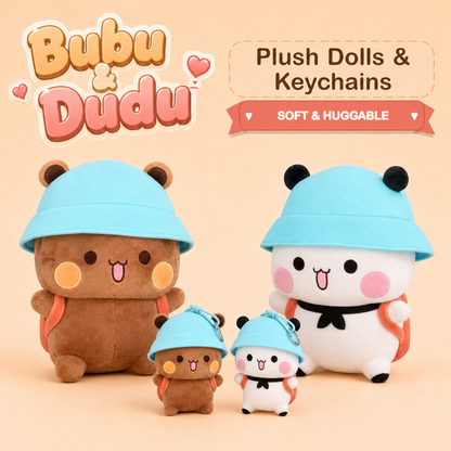 Bubu & Dudu Plush Dolls – Keychain and Huggable Sizes product photo