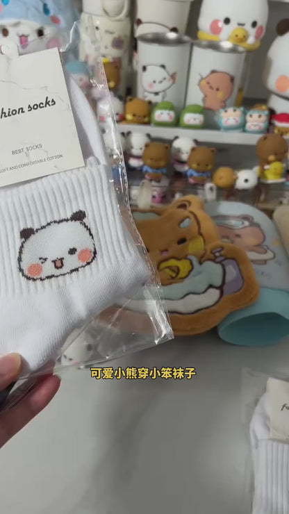 Bubu Dudu Unisex Mid-Calf Cotton Socks