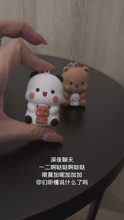 Bubu & Dudu Light-Up “I Love You” Sound Keychain