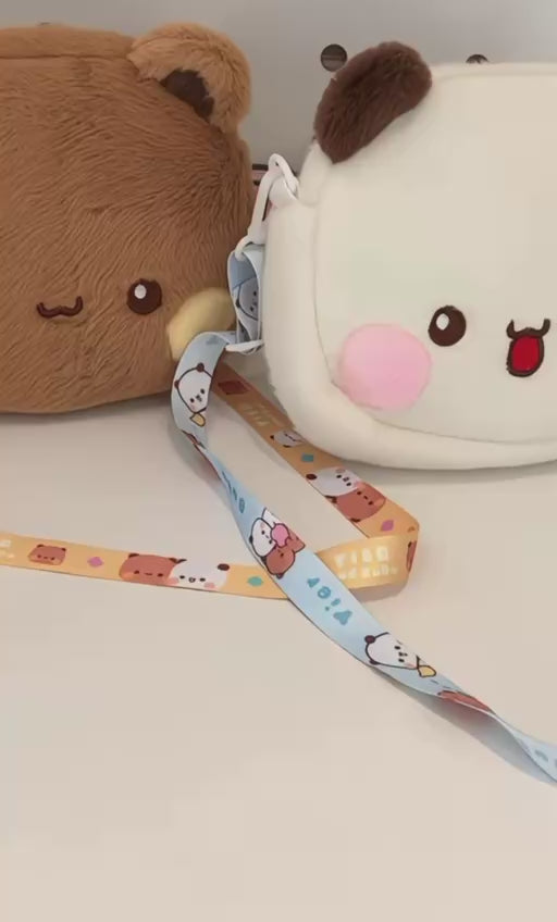一二布布单肩斜挎毛绒玩偶公仔包 Bubu & Dudu Crossbody Bag